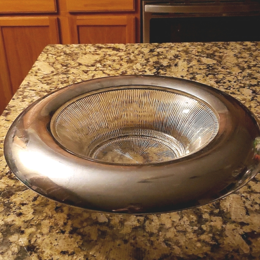 Nambe MT0317 Metal & Glass Sunburst Bowl, 2010 Betty Bough